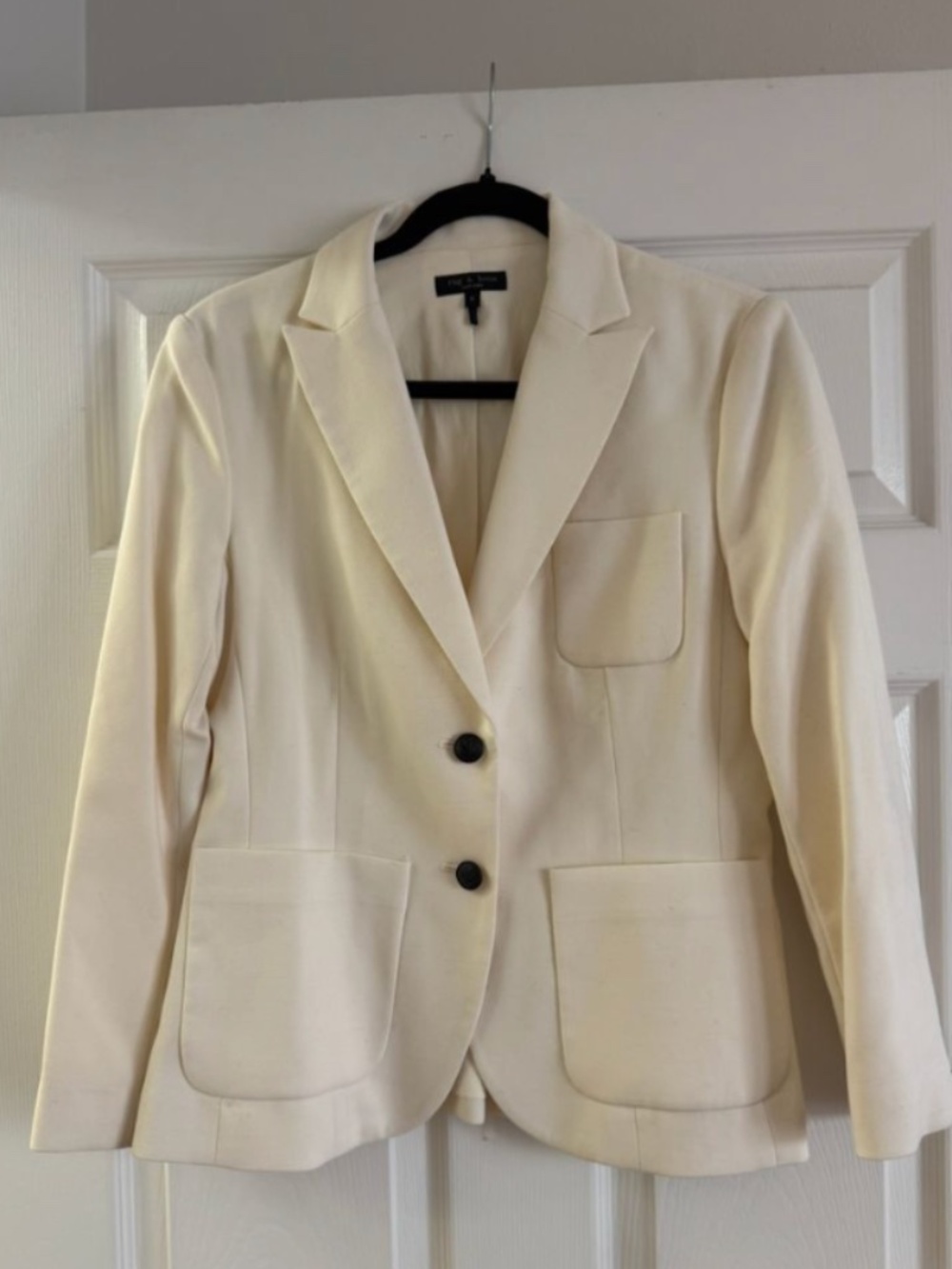 Rag & Bone Cream Tailored Blazer